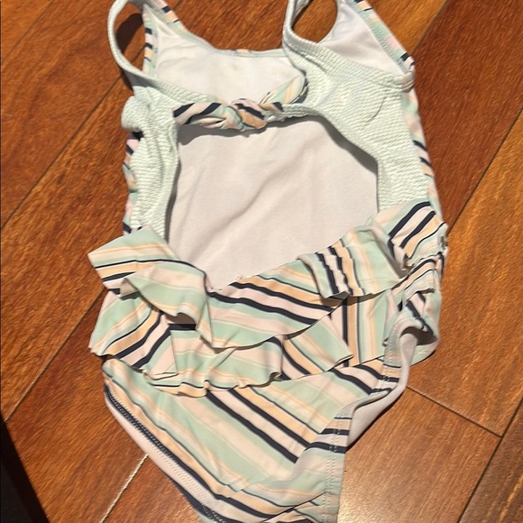 Pink and Blue One Piece Swimsuit with Classic Tank Style - Picture 3 of 5